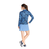 Alternate View 2 of Azure Sky Palm Fronds Quarter Zip Pull Over
